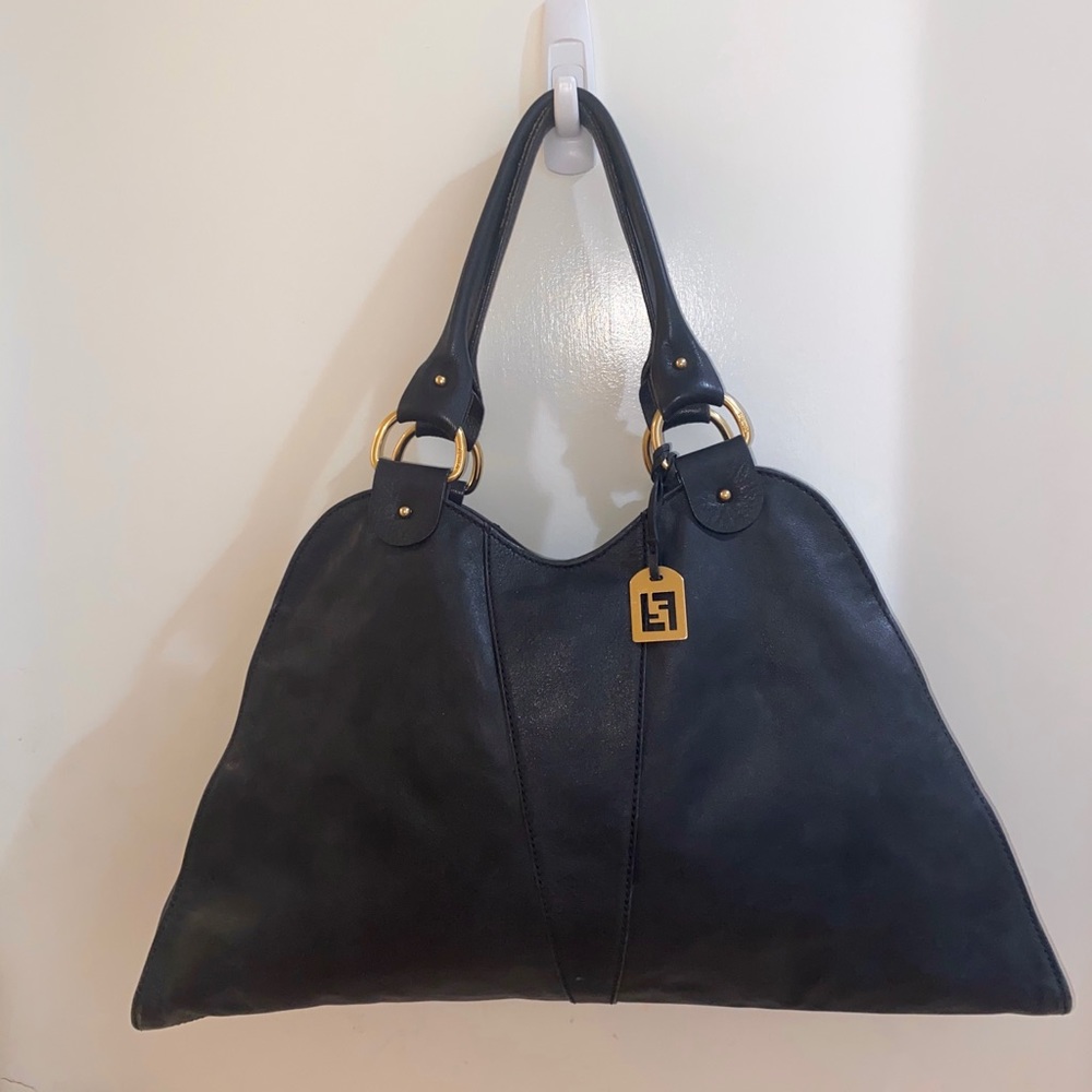 Fendi - Vintage Black Leather Shoulder Bag